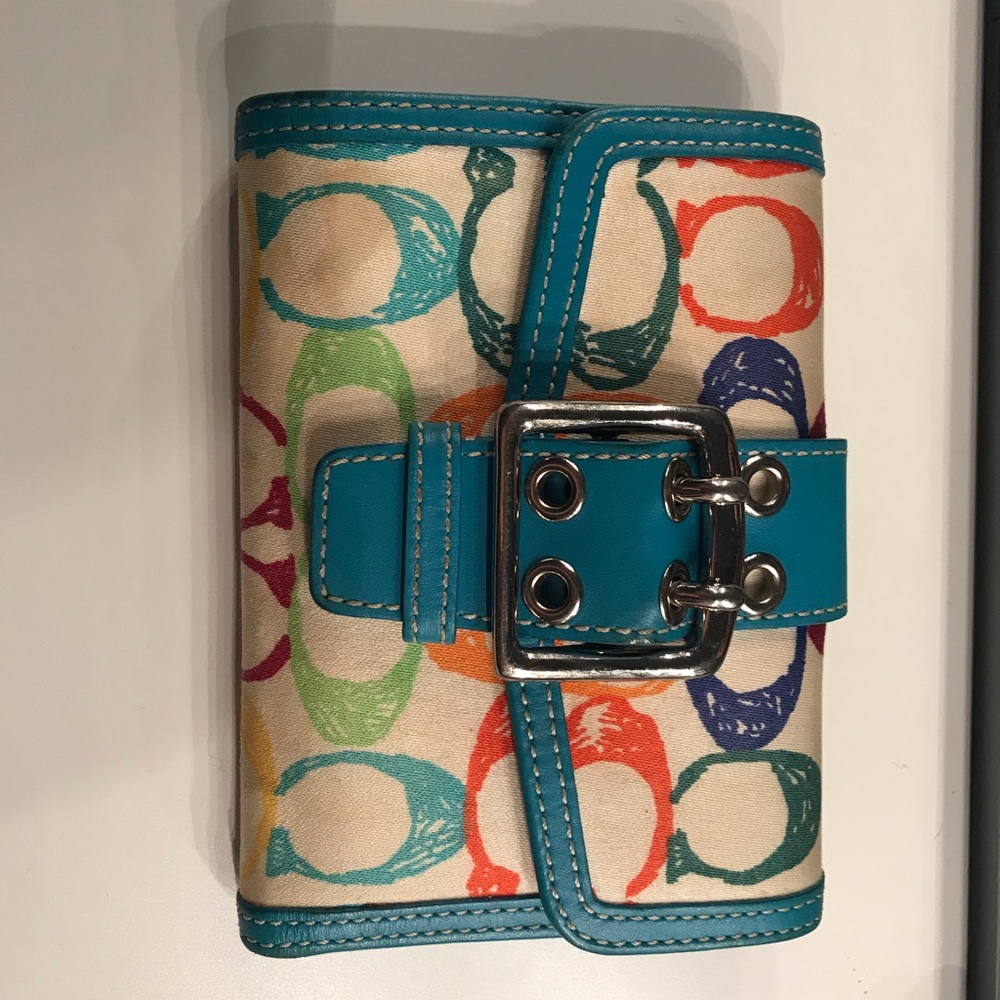 coach multicolor wallet